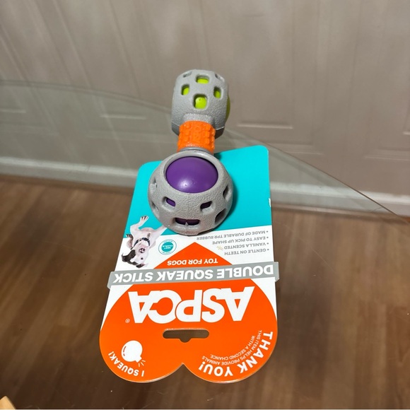 ASPCA Double Squeak Stick Squeaky Dog Toy Vanilla Scented Made Of TPR Rubber - Picture 3 of 5